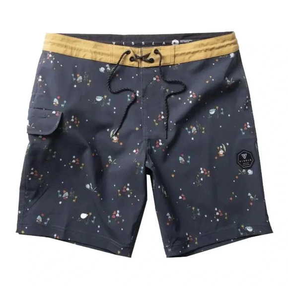NWT Vissla Slow Rider 18.5" Boardshorts Grey Swim Trunks Bathing Suit Size 36 - Picture 1 of 13